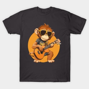 Monkey Play Guitar T-Shirt